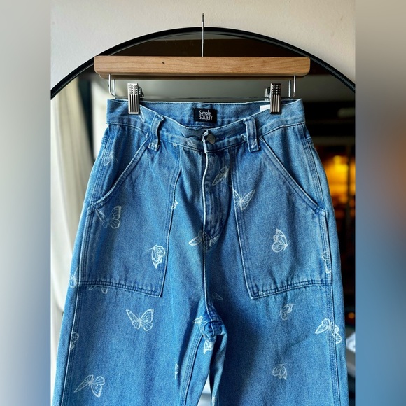 🦋 Simple SOCIETY | Y2K high rise butterfly Jean | size 27 - Picture 2 of 6